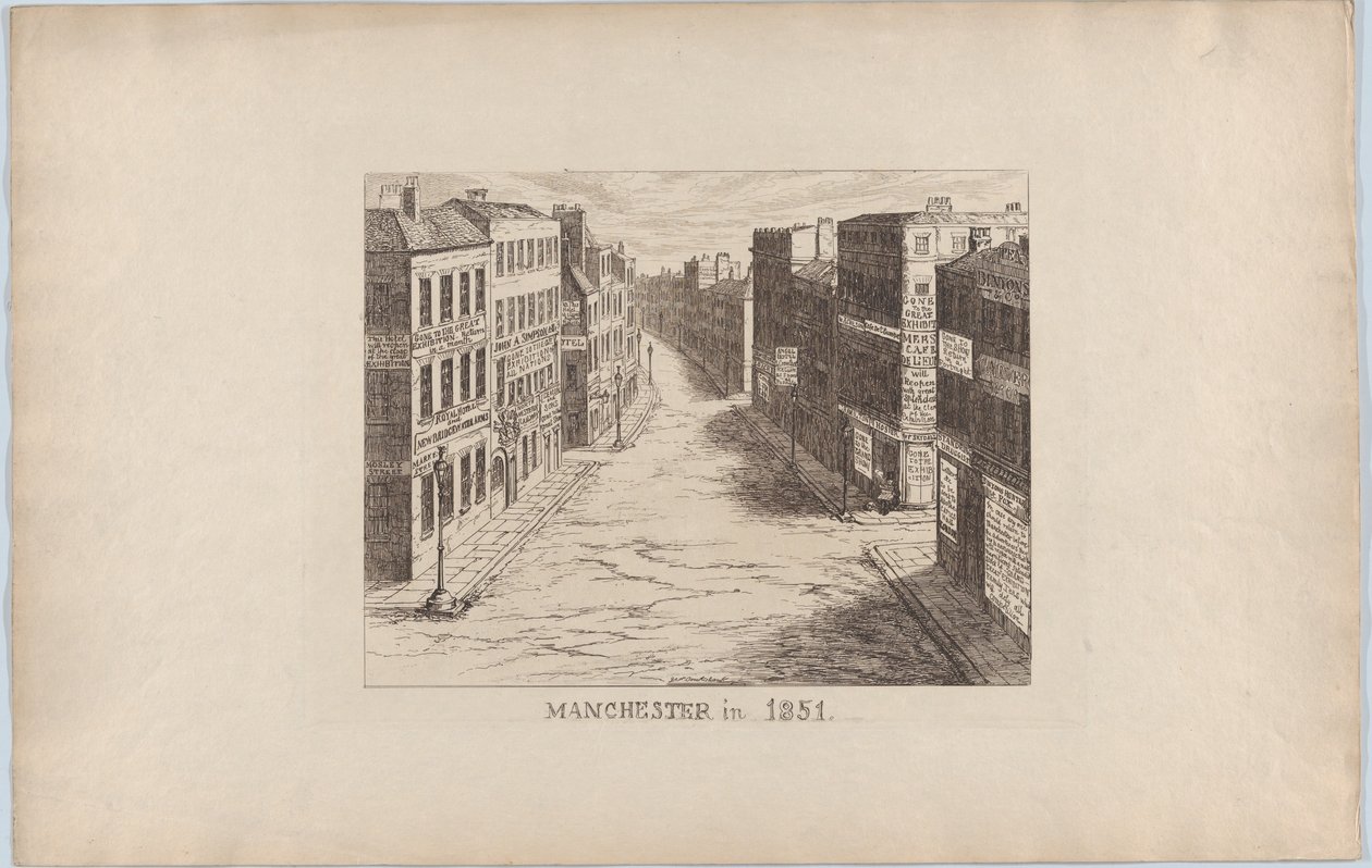 Manchester, i 1851, 1851., 1851. af George Cruikshank
