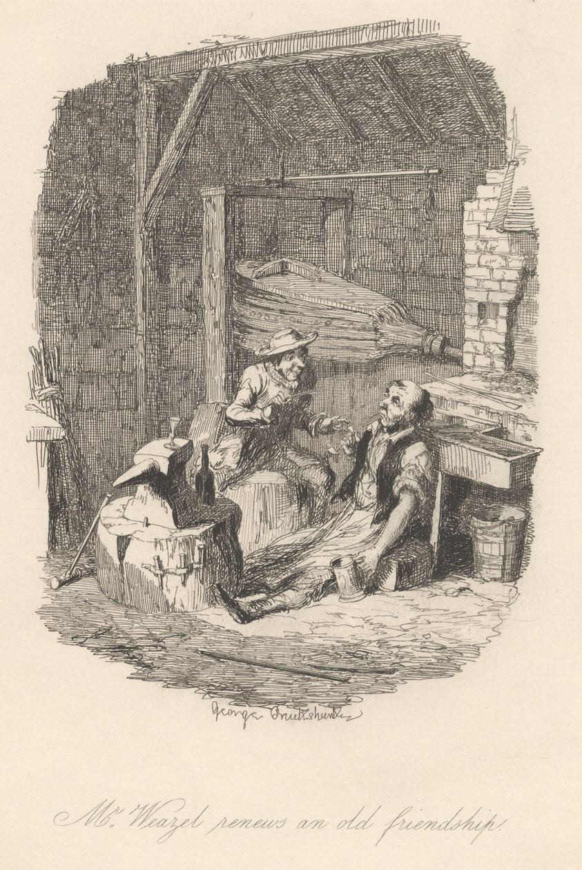 Hr. Weazel genoptager et gammelt venskab af George Cruikshank