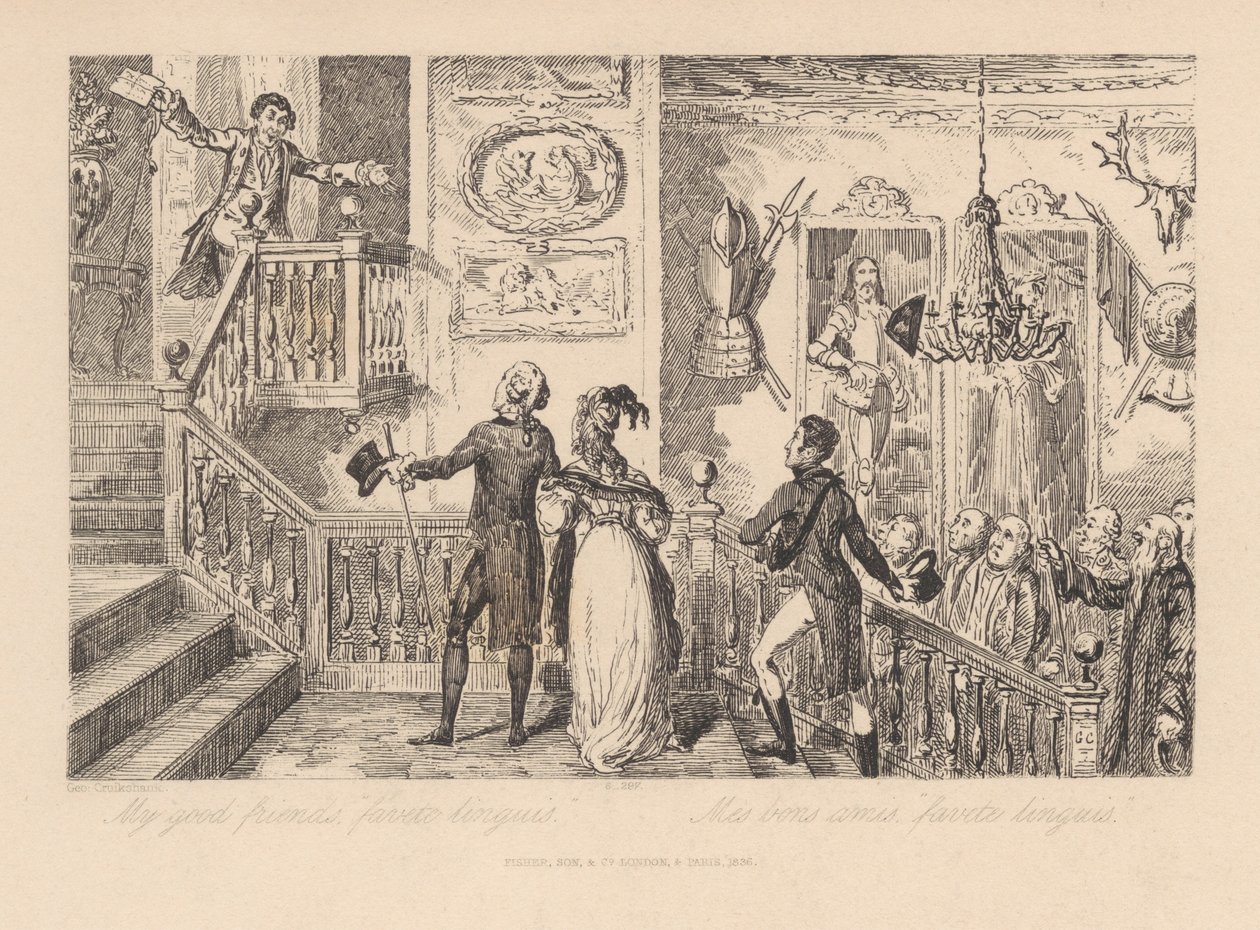 Mine gode venner, „favete linguis“ af George Cruikshank
