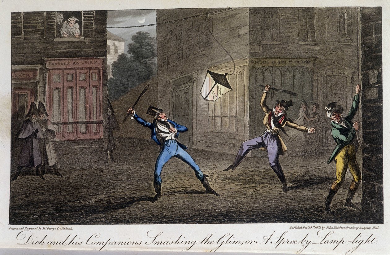 Night Tapage: Hustle and Noise - i "" Life in Paris" af David Carey, London af George Cruikshank
