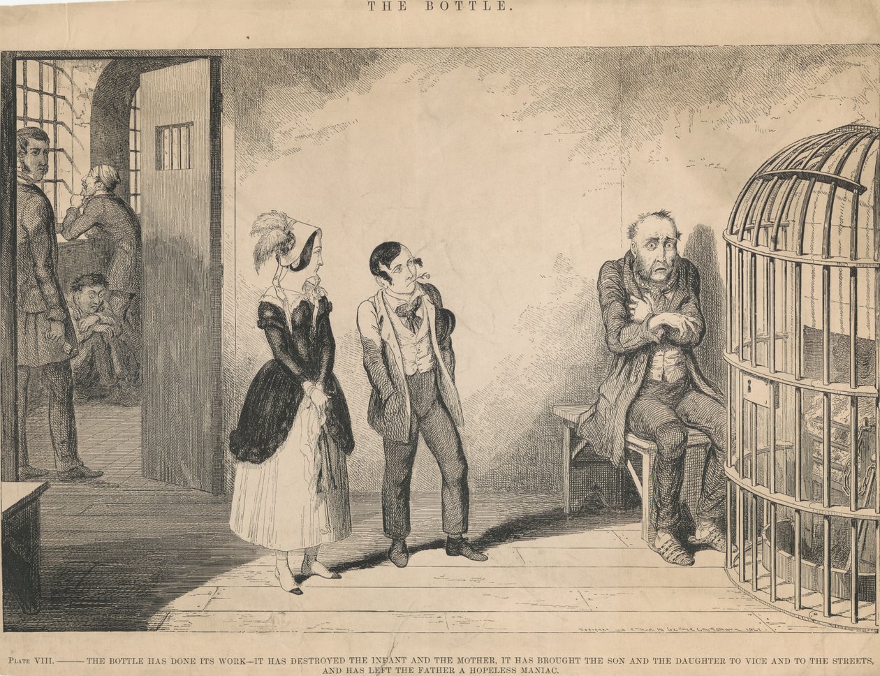 Tavle VIII, Flasken har gjort sit arbejde af George Cruikshank