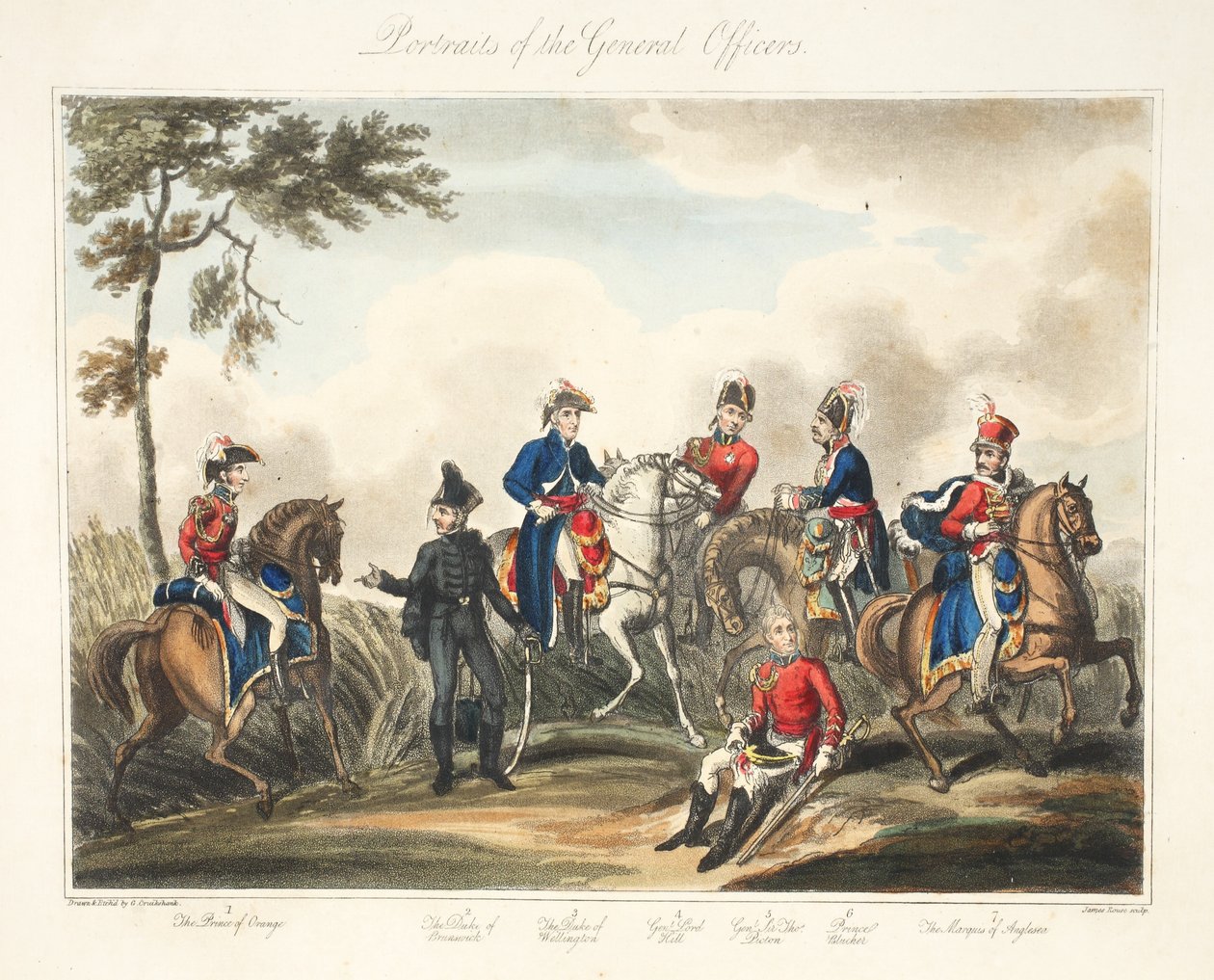 Portrætter af generalofficererne, pub. H. Colburn, eng. Rouse, 1816 af George Cruikshank