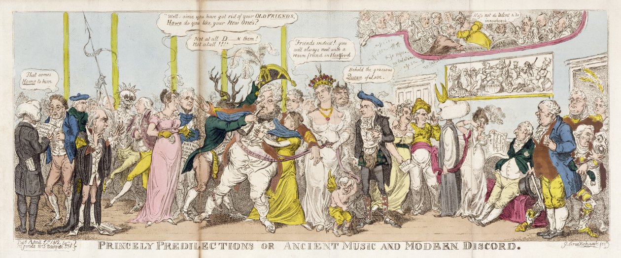Princely Predilections eller oldgammel musik og moderne splid af George Cruikshank