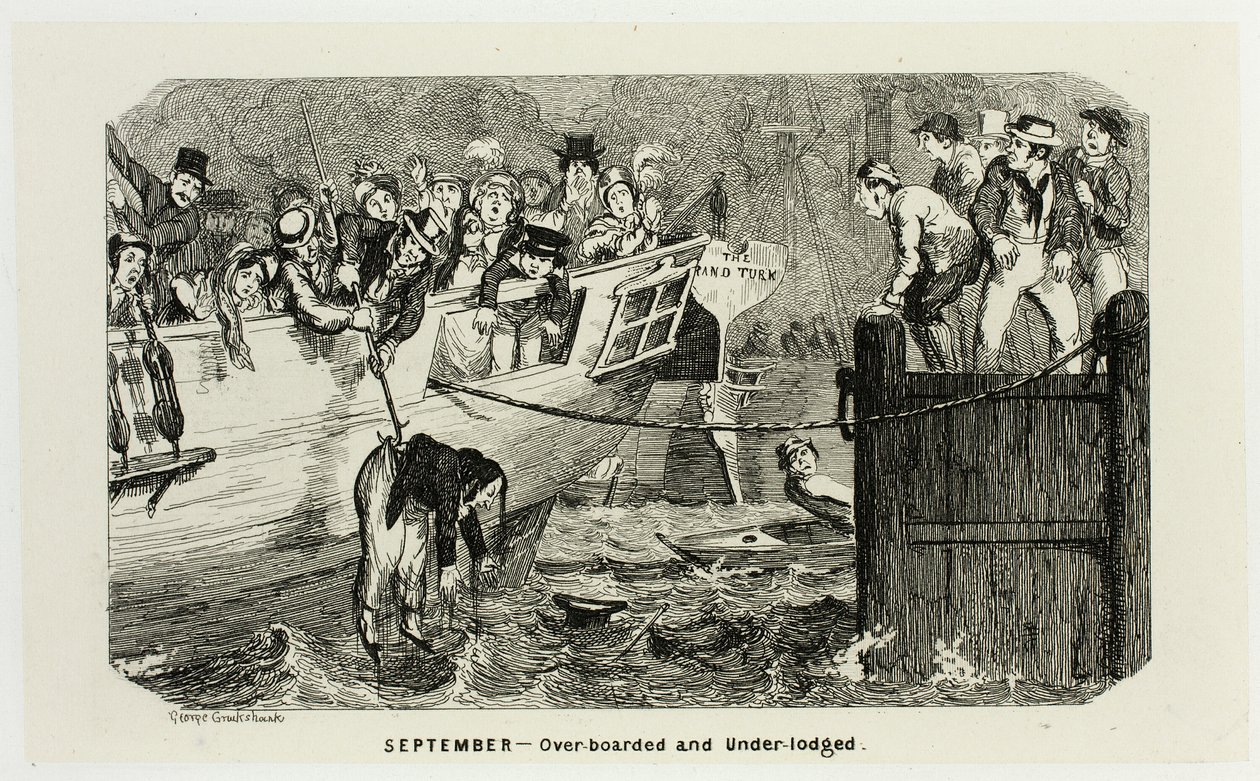 September - Over-Boarded and Under-Lodged fra George Cruikshank