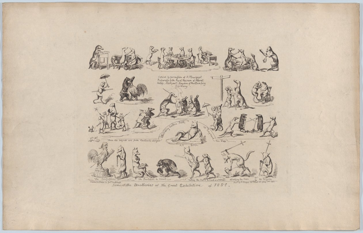 Nogle af den store udstillings drollerier, 1851., 1851. af George Cruikshank