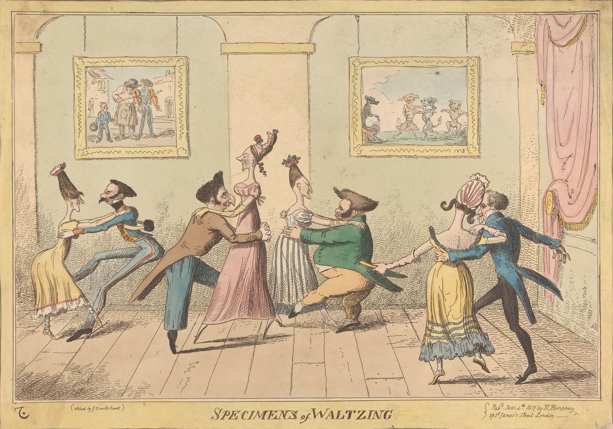 Eksemplarer af Waltzing af George Cruikshank