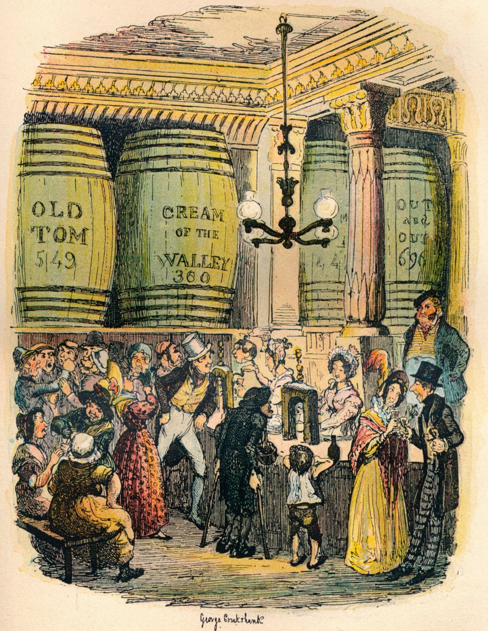Gin-paladset, c1900 af George Cruikshank