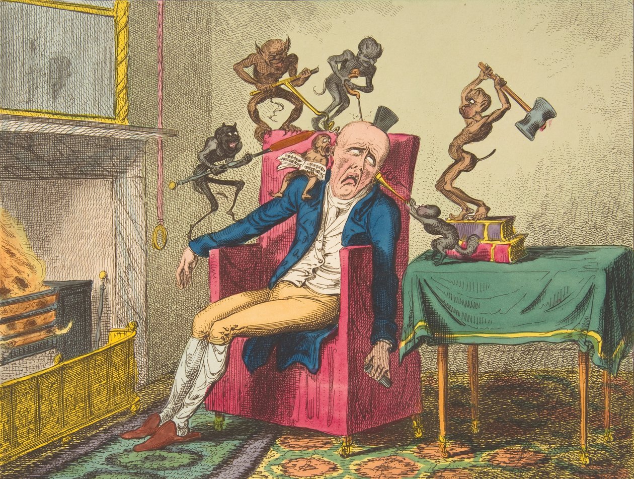 Hovedpine, 12. februar 1819., 12. februar 1819. af George Cruikshank