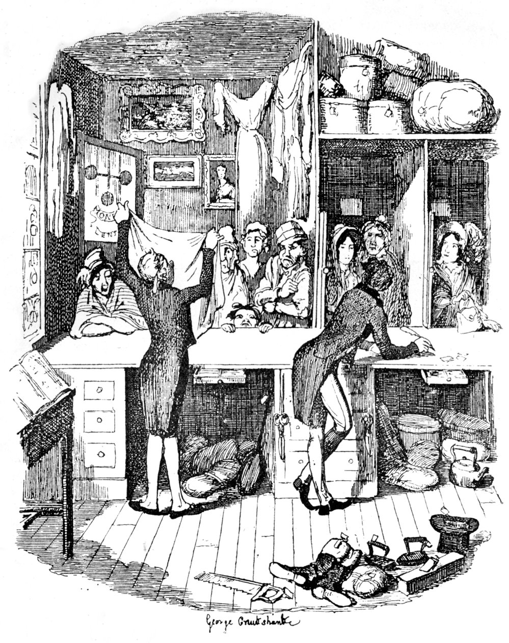 Pantelånerbutikken, c1900 af George Cruikshank