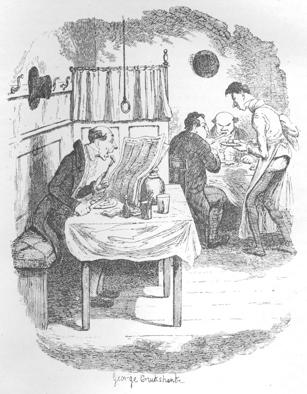 Den høje, tynde, blege person, c1900 af George Cruikshank