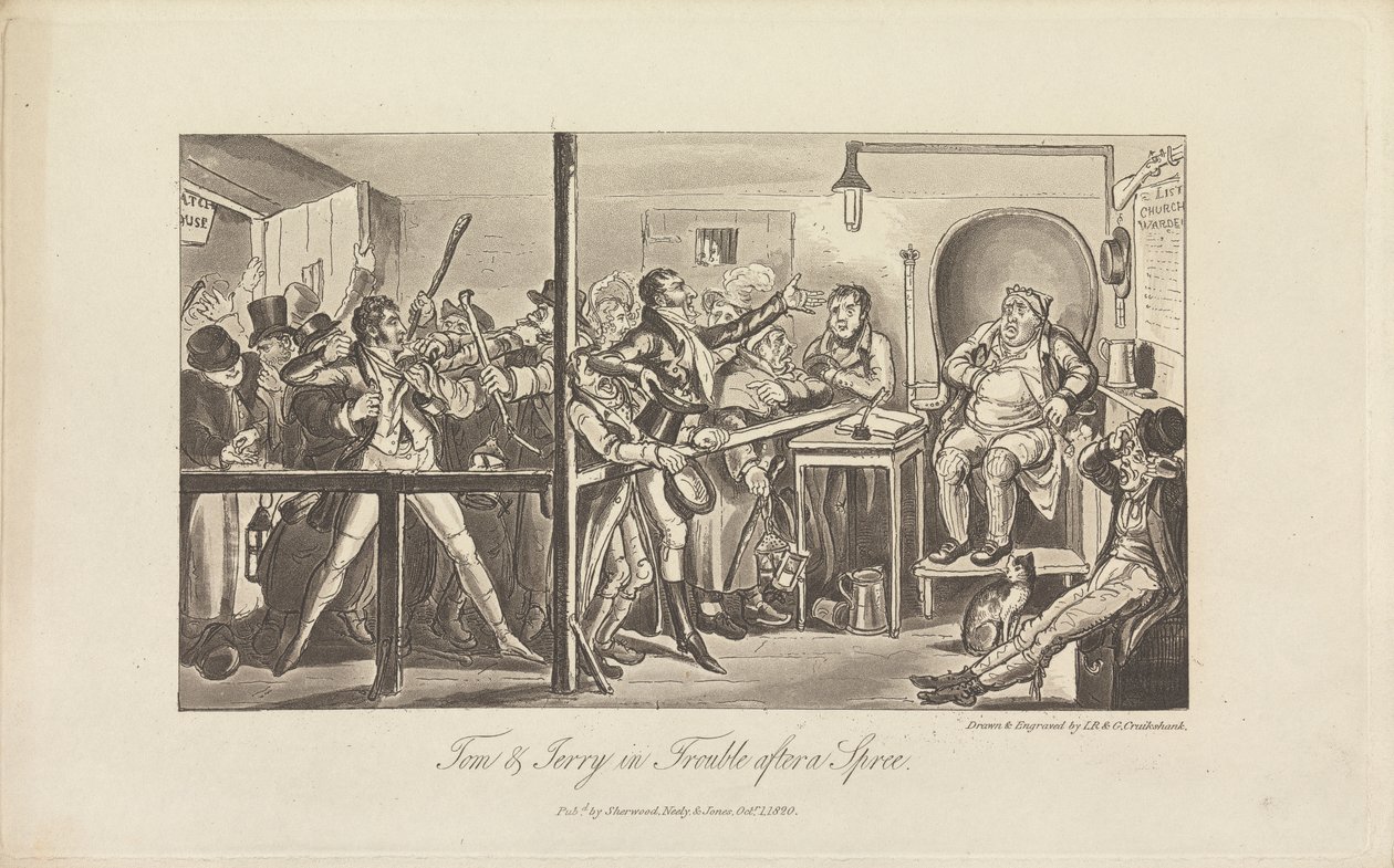 Tom & Jerry i problemer efter en tur af George Cruikshank
