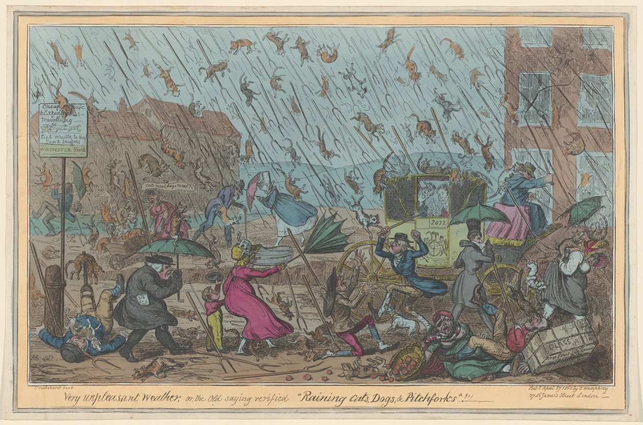 Meget ubehageligt vejr af George Cruikshank