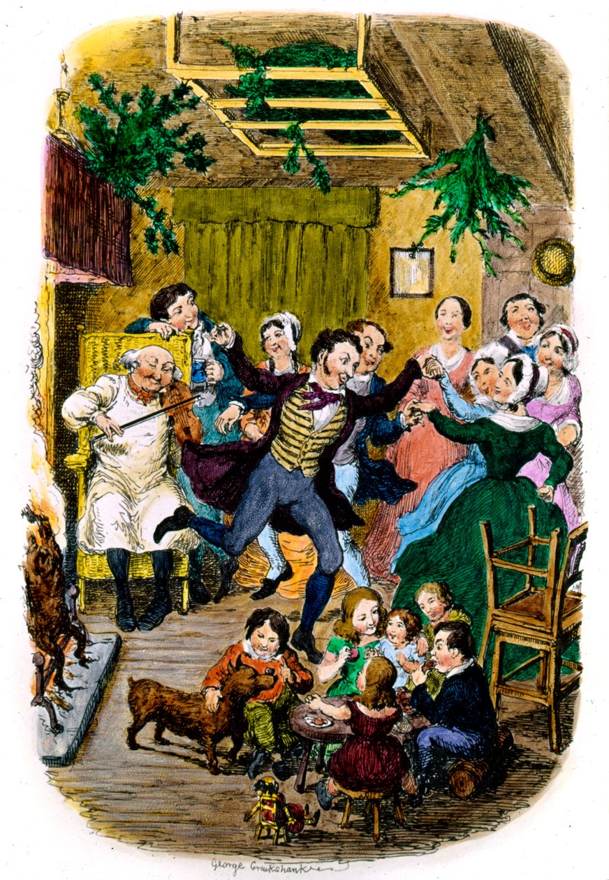 Victoriansk julekort af George Cruikshank af George Cruikshank