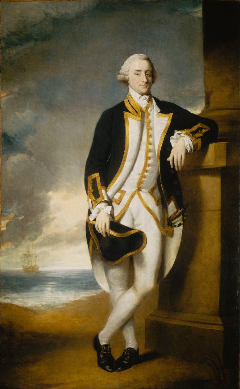 Kaptajn Hugh Palliser (1723-1796), ca. 1775 (olie på lærred) af George Dance