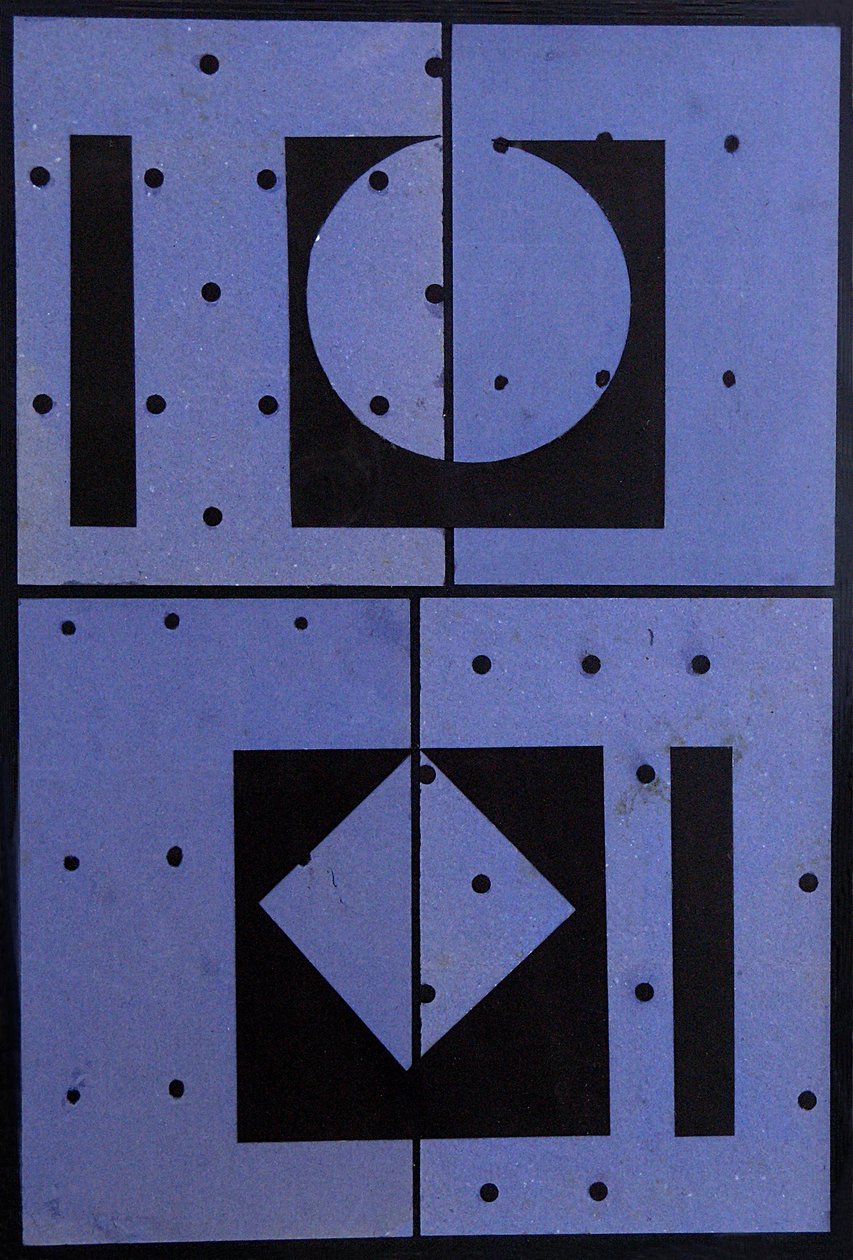 Collage, Blue Mercato, 2004 (kort og papir) af George Dannatt