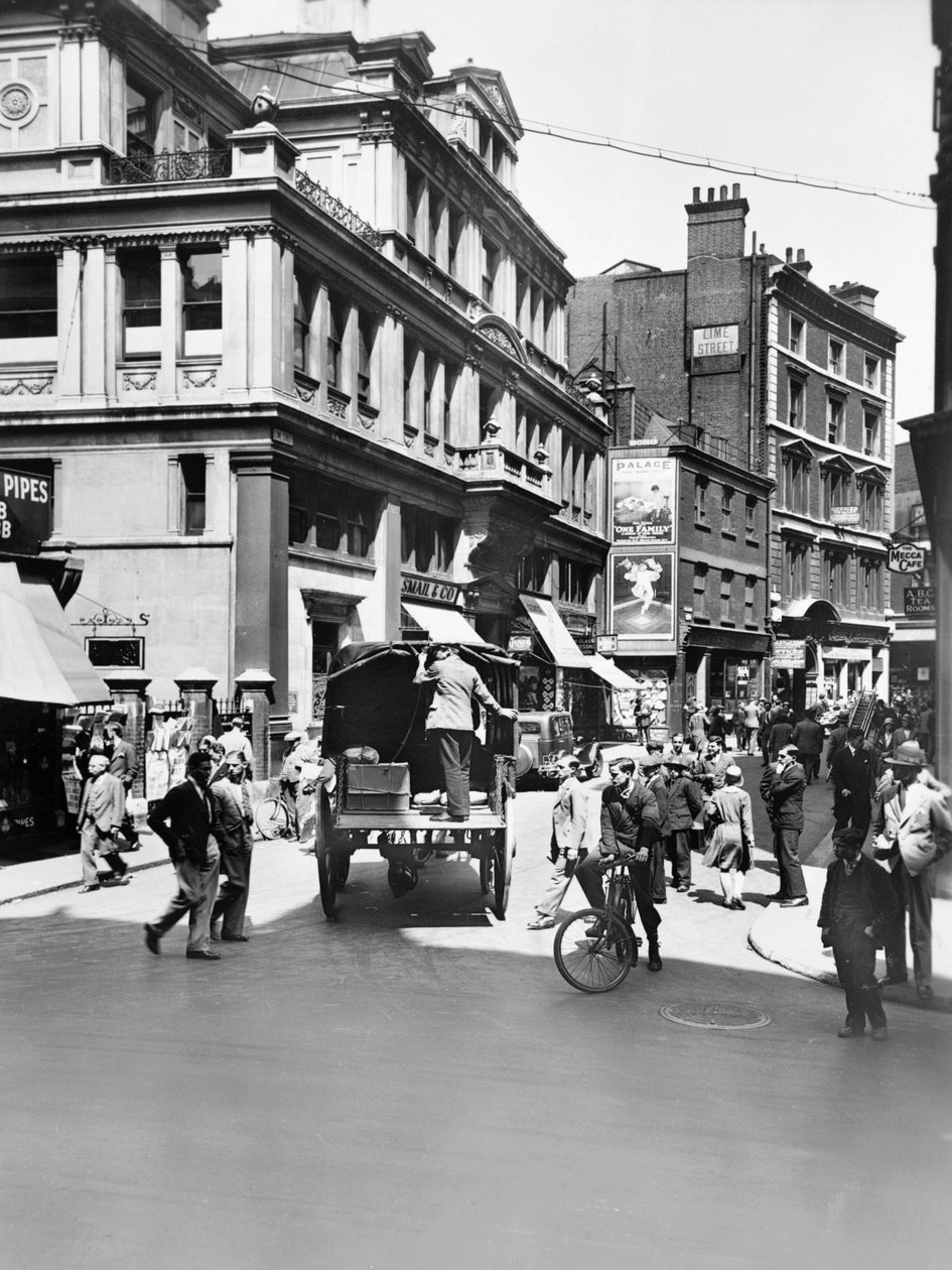 Leadenhall Street mod vest, City of London, før 1933 af George Davison Reid