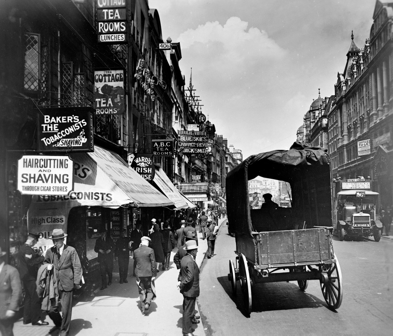 Stranden ser mod øst, Westminster, London, c1910