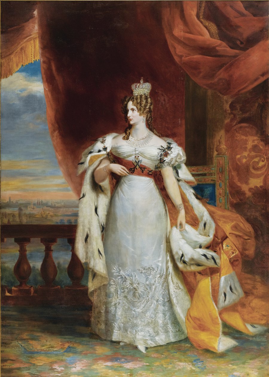 Portræt af kejserinde Alexandra Fyodorovna Charlotte af Preussen, kejser Nicholas I. hustru 1798-18 af George Dawe