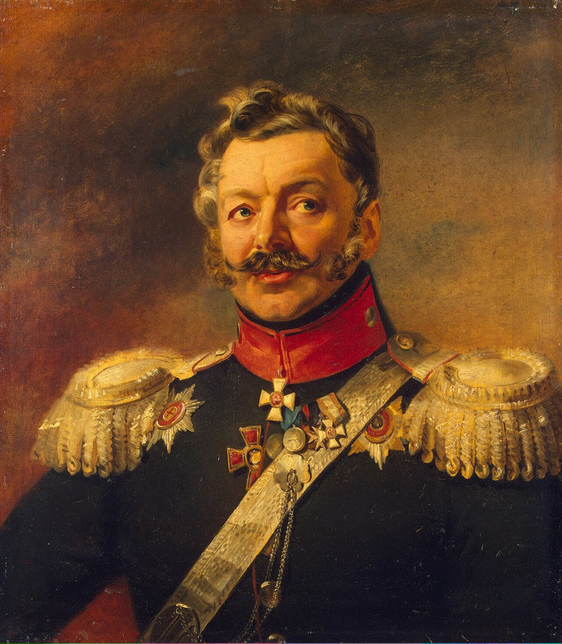 Portræt af generalgreve Peter Petrovich von der Pahlen 1777-1864, før 1825 af George Dawe
