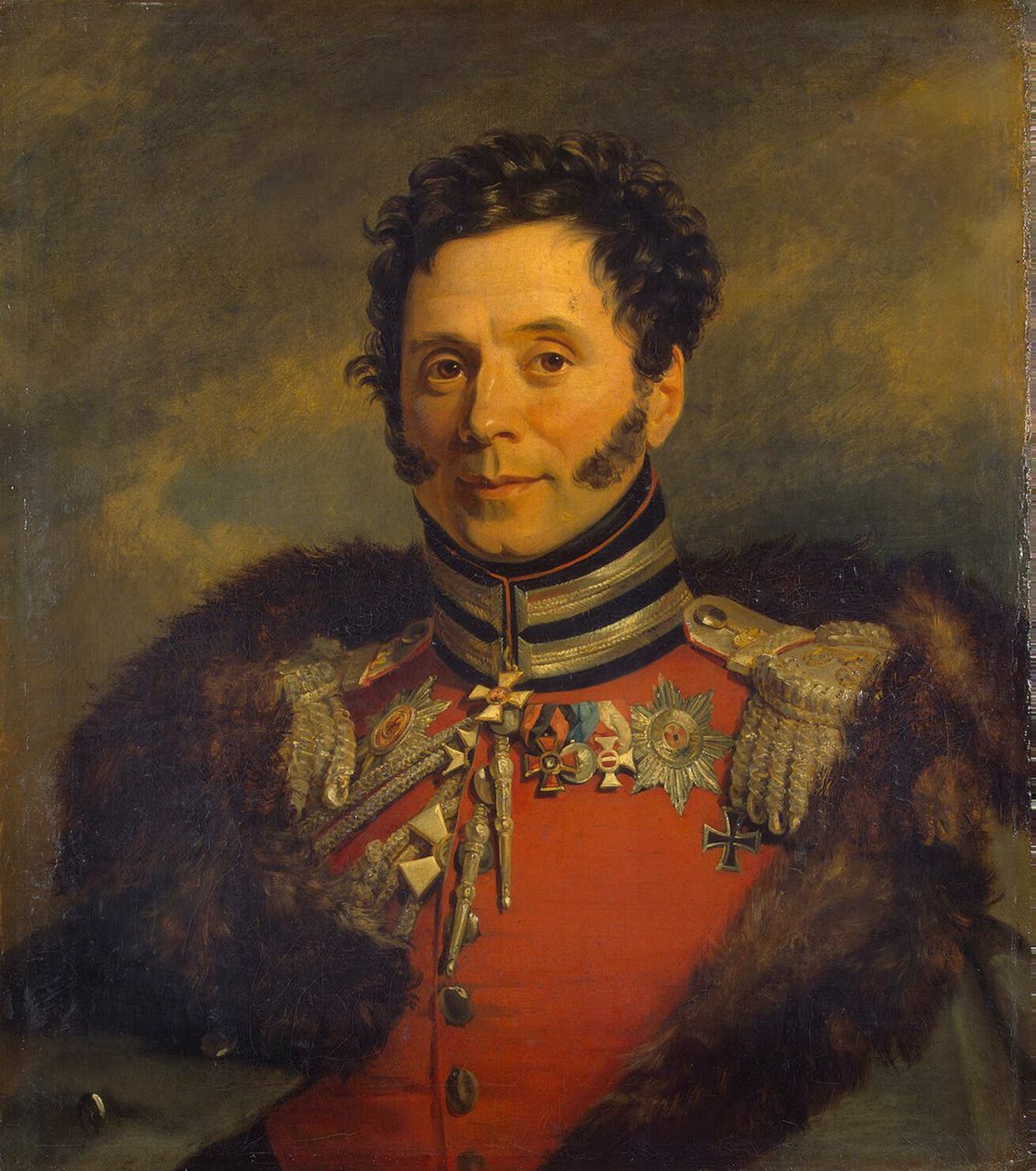 Portræt af general Nikolai Ivanovich Depreradovich 1767-1843, før 1825 af George Dawe