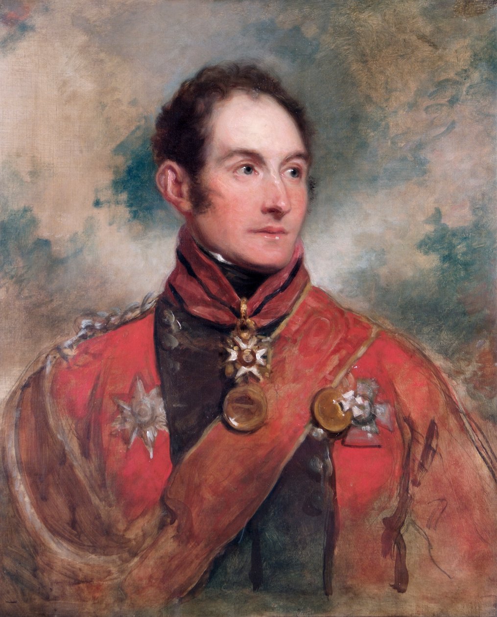 Portræt af generalløjtnant Sir Edward Barnes, britisk soldat, 1818 af George Dawe