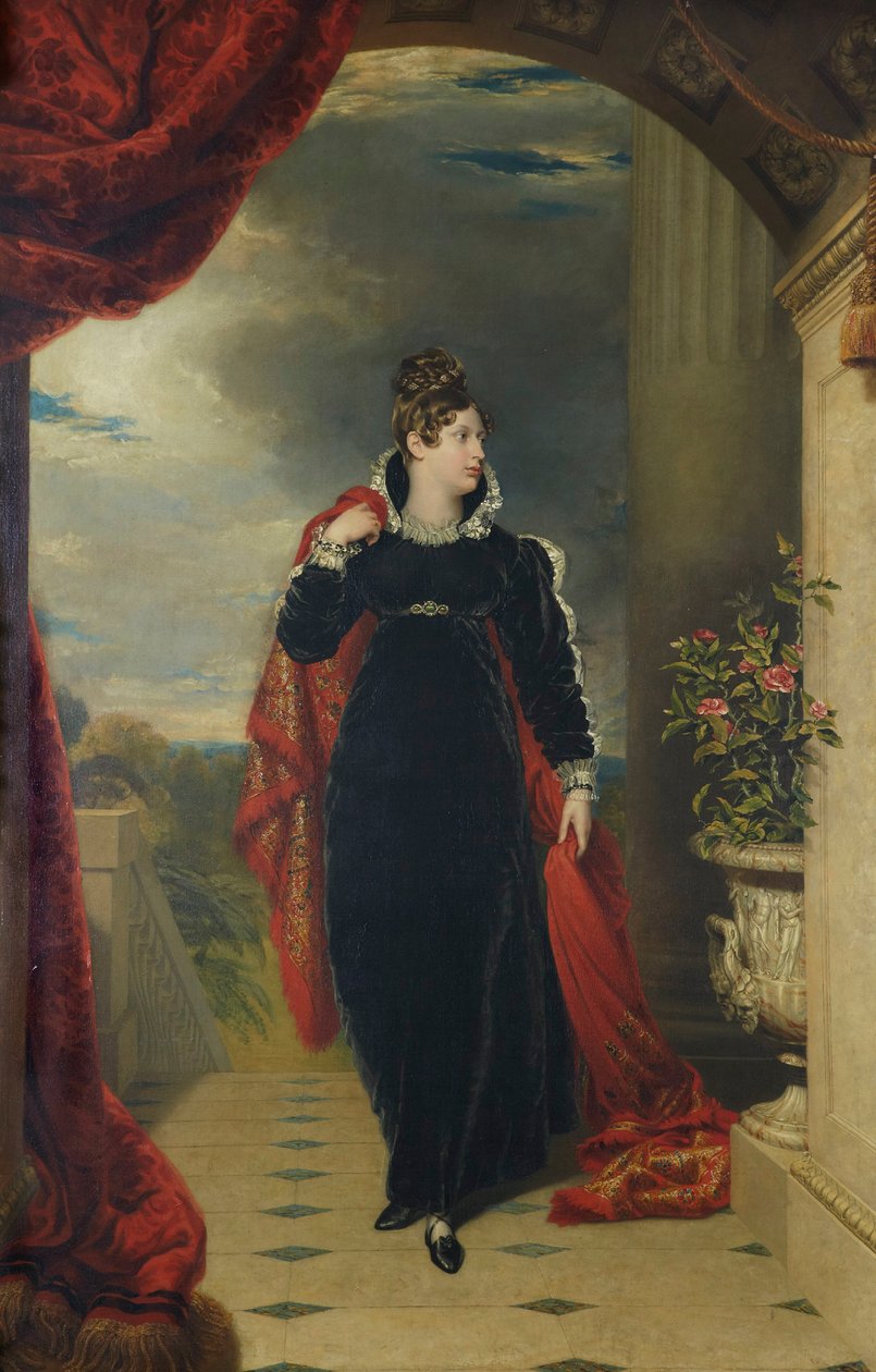 Portræt af prinsesse Charlotte af Wales 1796-1817, ca 1816. af George Dawe