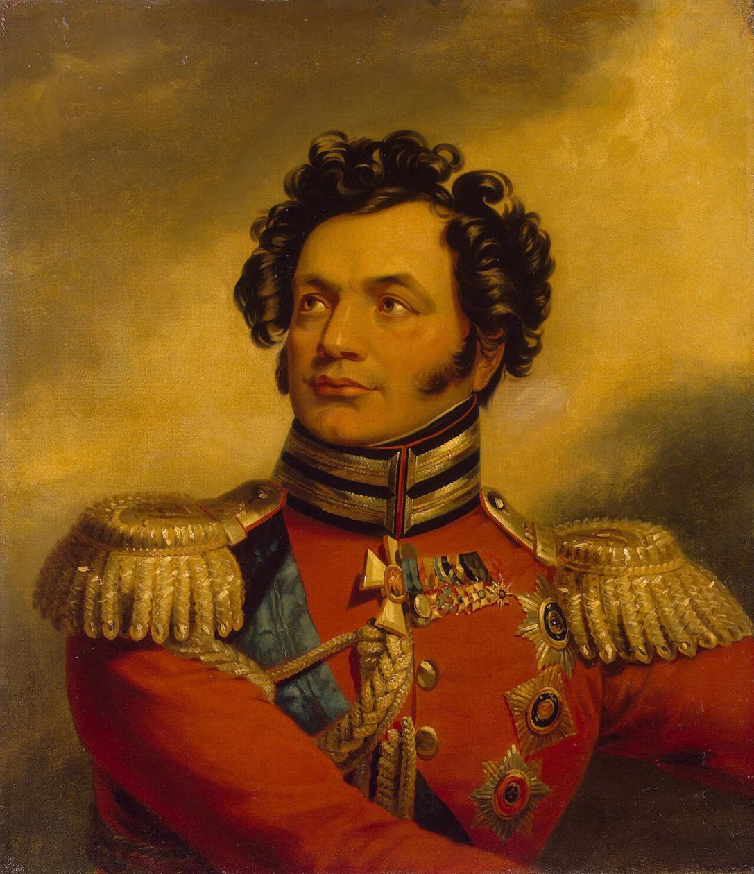 Portræt af general Fjodor Petrovich Uvarov 1773-1824, før 1825 af George Dawe