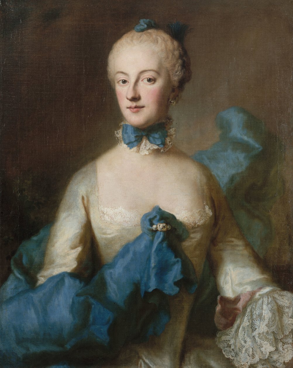 Hertuginde Maria Anna Josepha af Bayern 1734-1776, markgrevin af Baden-Baden, c.1750. af George Desmarées