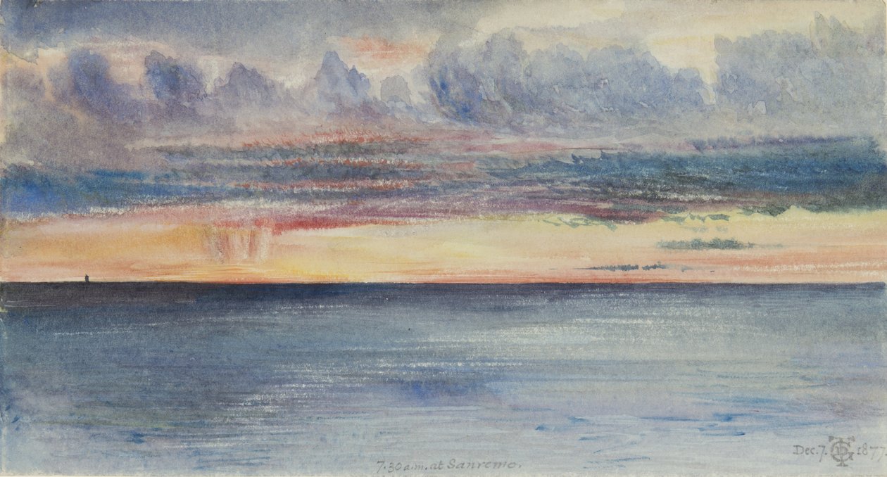 San Remo: solopgang, kl. 7.30 den 7. december, 1877 af George Douglas Tinling