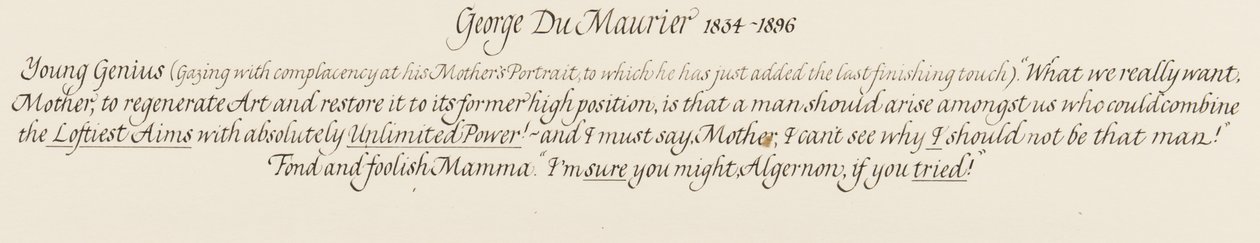 Algernon, et ungt geni og hans glade og tåbelige mor, 1879 af George du Maurier