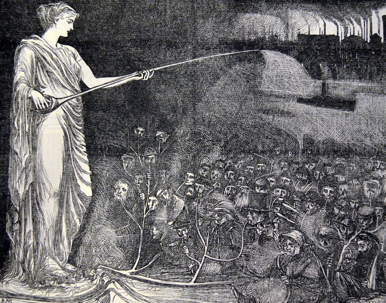 Tobak set som en trøst for de fattige, 1869 af George du Maurier