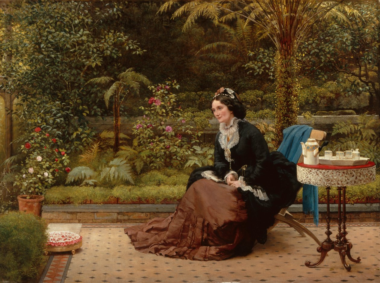 Klokken fem (olie på lærred) af George Dunlop Leslie
