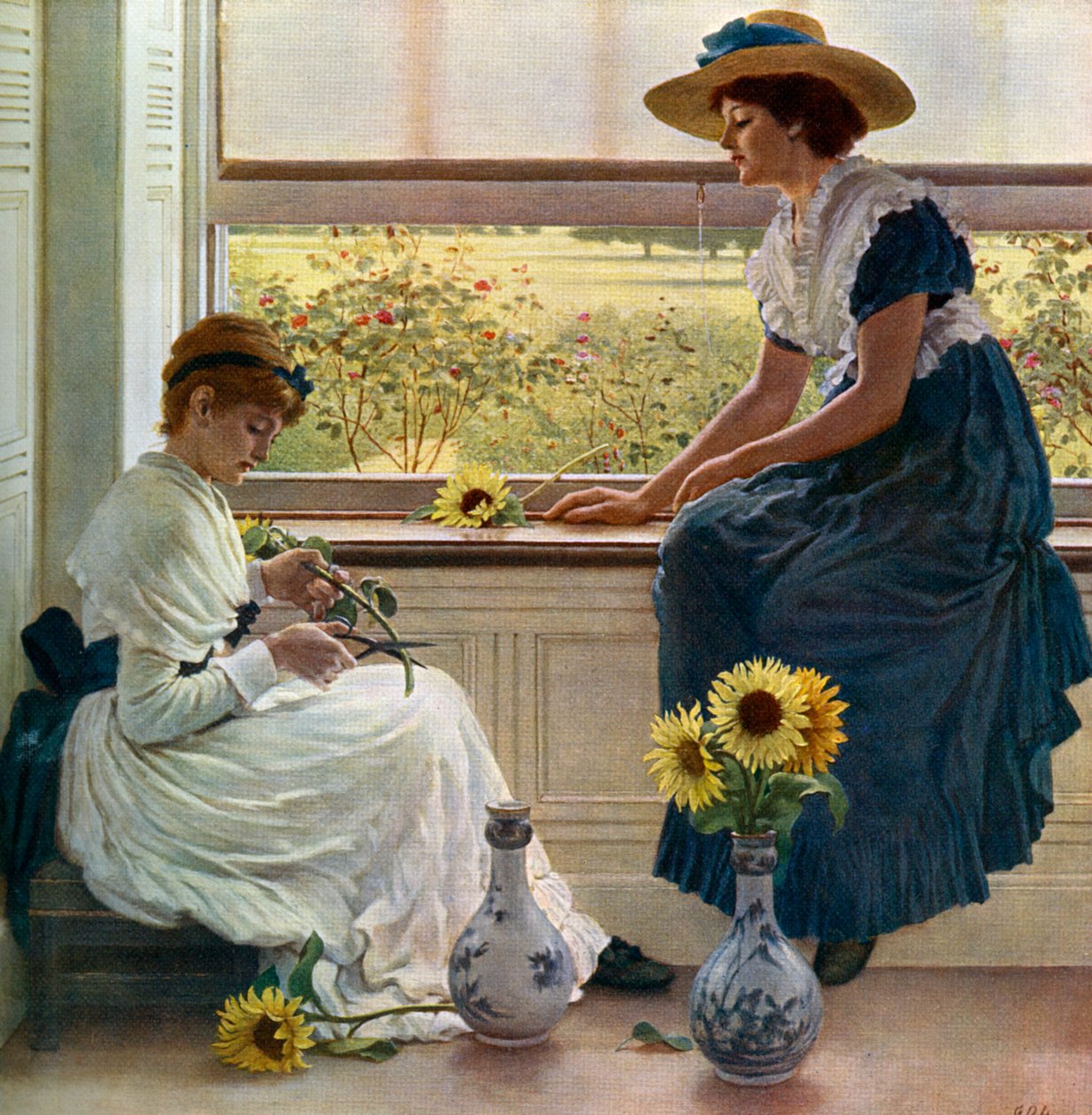 Sol og måneblomster, 1890, 1912. af George Dunlop Leslie