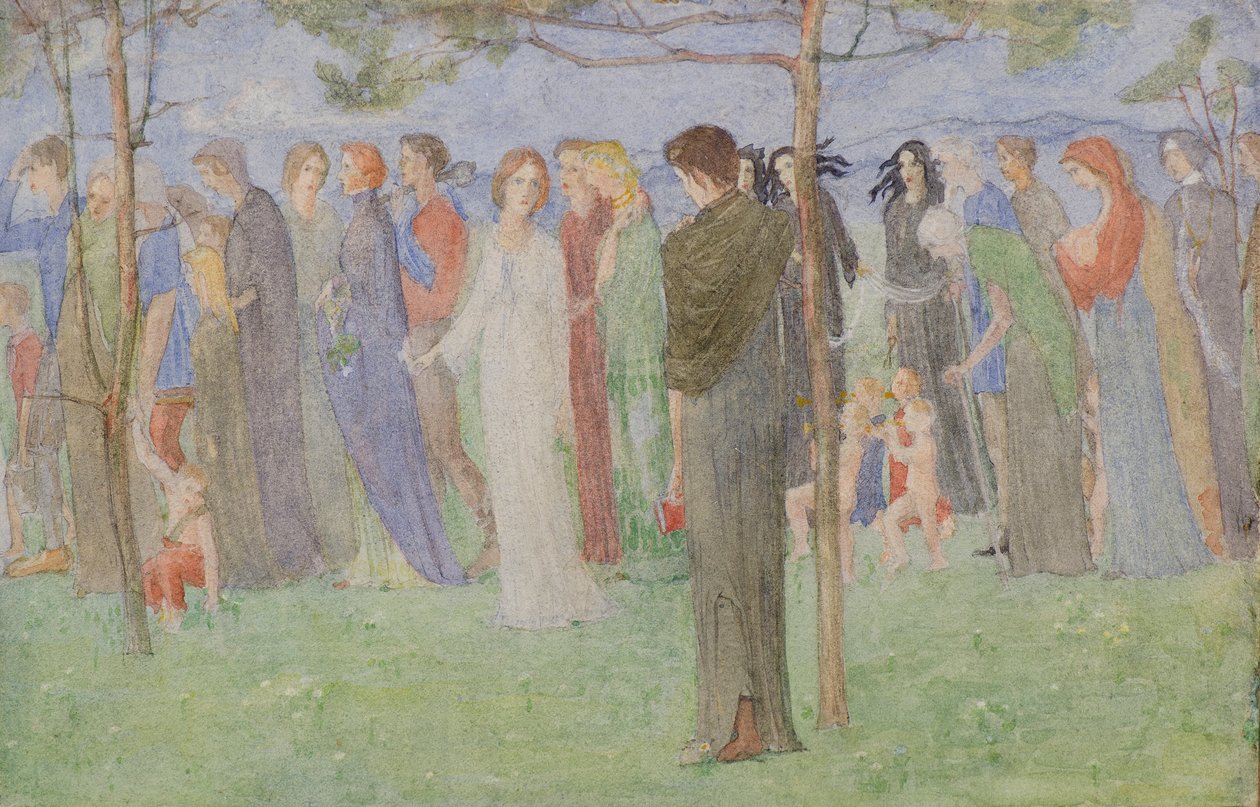 En procession, ca. 1898 (akvarel) af George Dutch Davidson