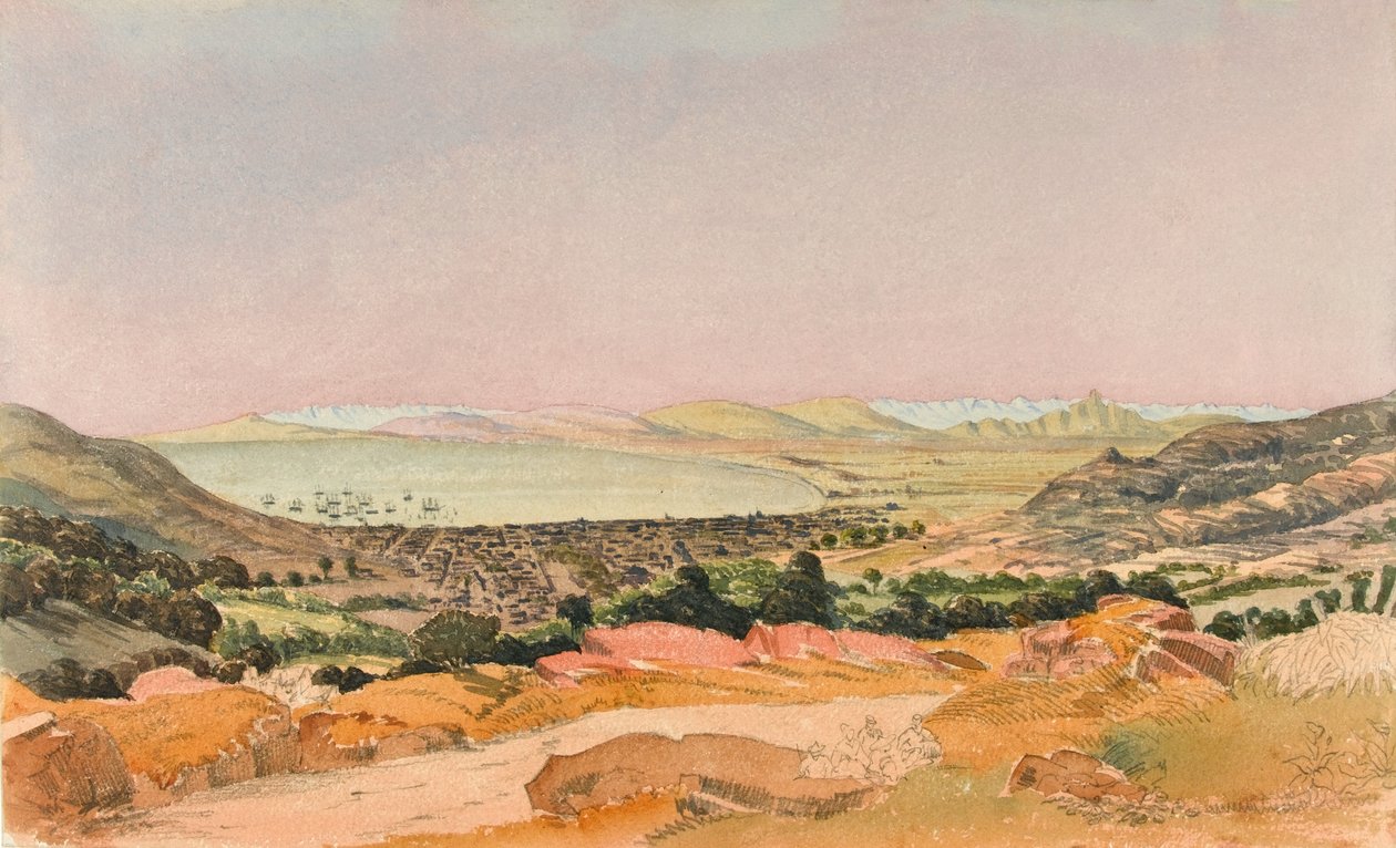 Cape Town, ca. 1862 (akvarel) af George E.L.S. Sanford