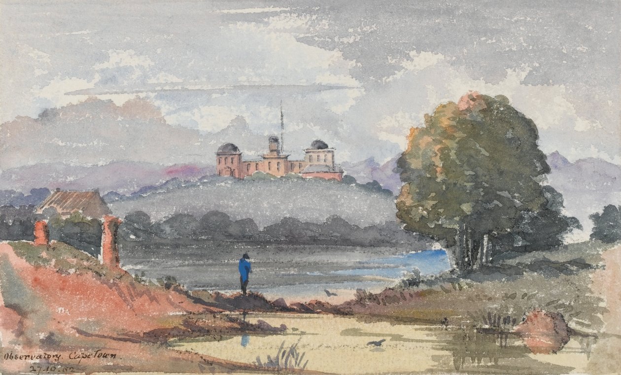 Observatorium, Cape Town. The Residence of Sir J Maclear, ca. 1859-62 (akvarel) af George E.L.S. Sanford