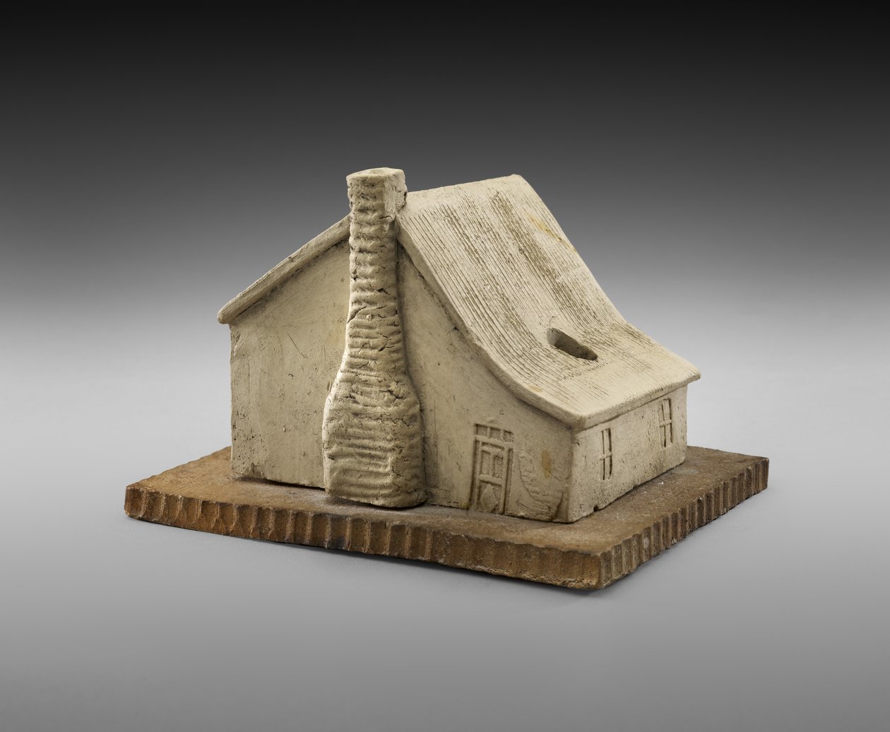 Log Cabin Inkwell, ca. 1900 (lertøj) af George E. Ohr