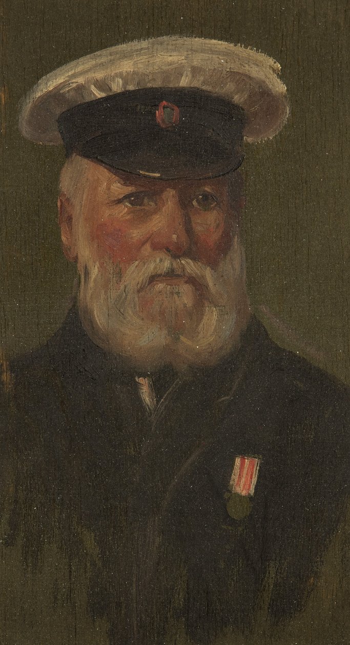 Portræt af C. Clothier, 6., ca. 1920 (olie på panel) af George Edmund Butler