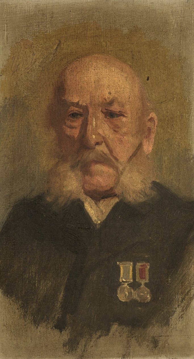 Portræt af A. Pipette, RAc. 1920 (olie på panel) af George Edmund Butler