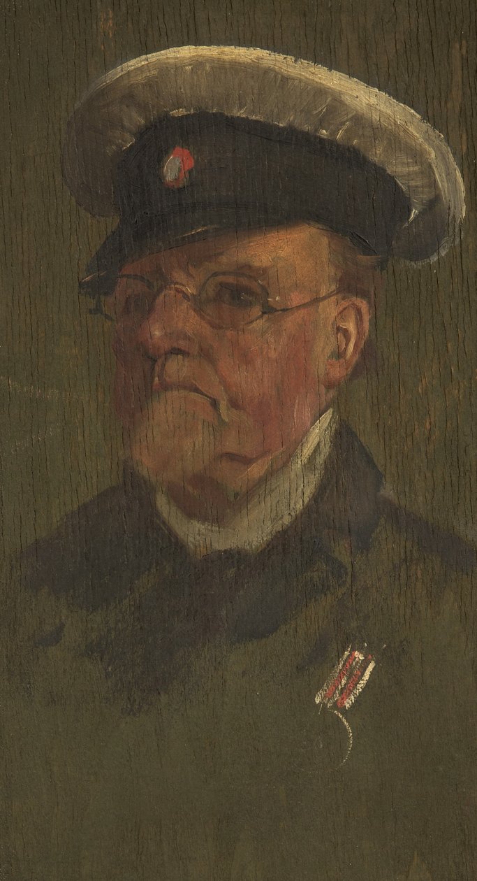 Portræt af G. Leadbetter, 38., ca. 1920 (olie på panel) af George Edmund Butler