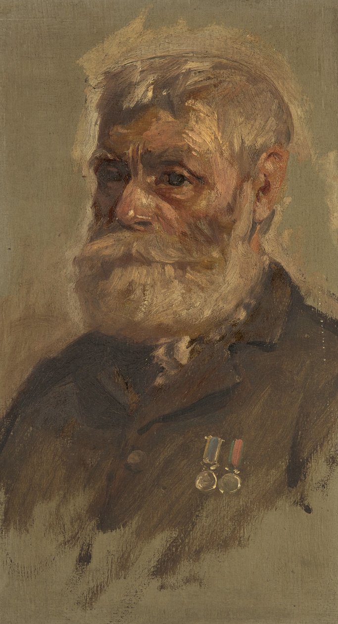 Portræt af G. Sandford, 28., ca. 1920 (olie på panel) af George Edmund Butler