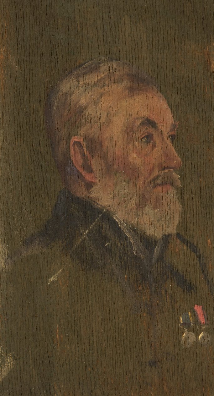Portræt af H. Fussell, L.T.C., ca. 1920 (olie på panel) af George Edmund Butler