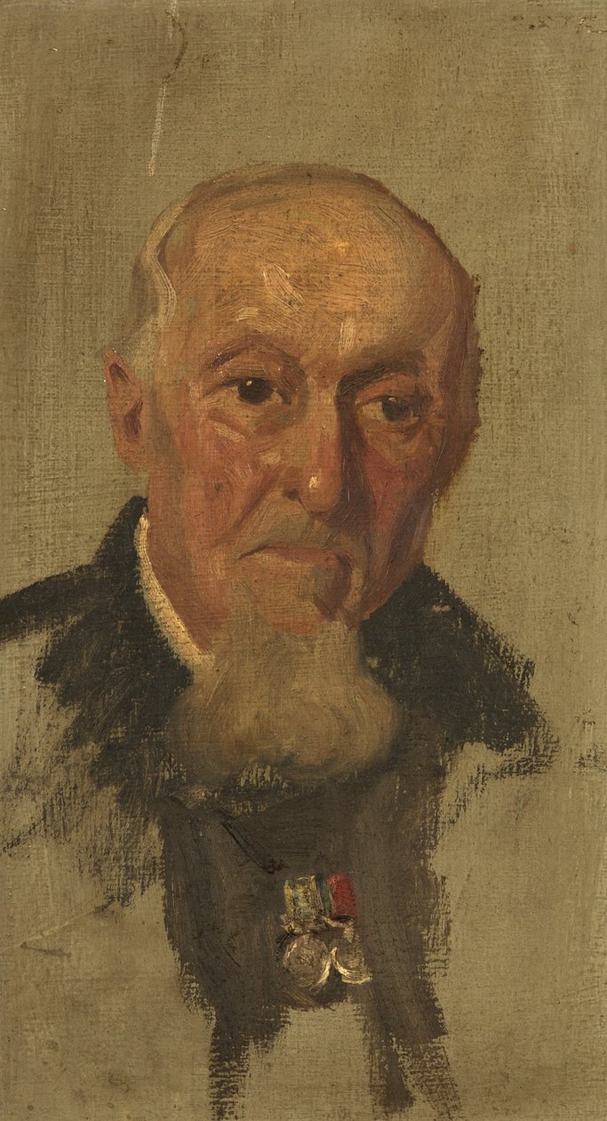 Portræt af J. Ashton, 4th Ft, ca. 1920 (olie på panel) af George Edmund Butler