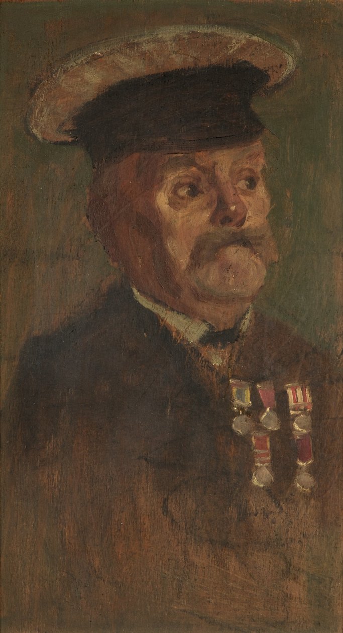Portræt af J. Lennon, R.A., ca. 1920 (olie på panel) af George Edmund Butler