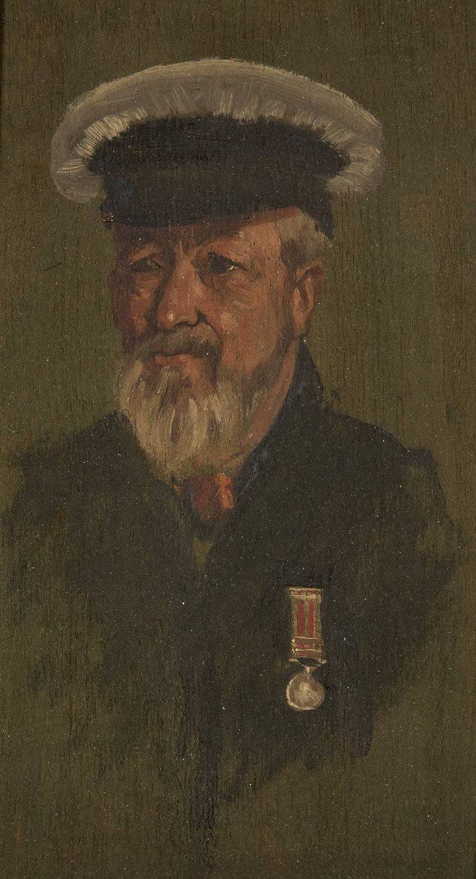 Portræt af R. Coombs, M.T., ca. 1920 (olie på panel) af George Edmund Butler