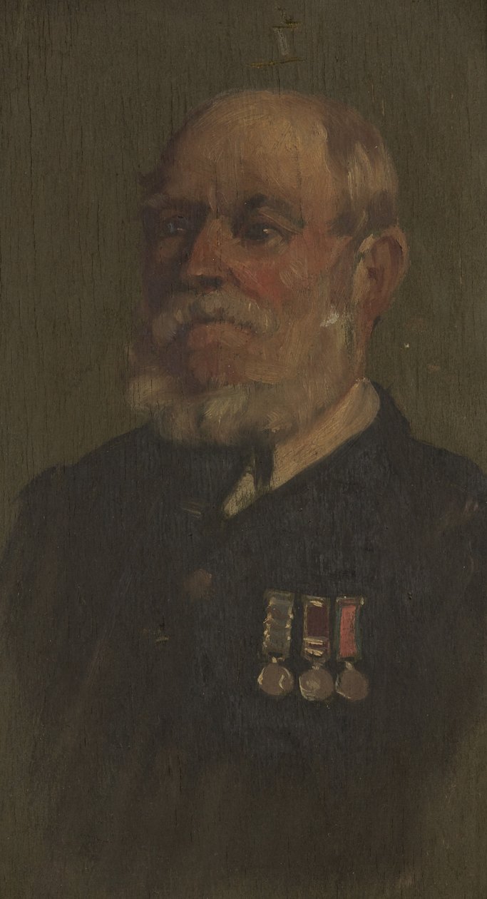 Portræt af T. Green, R.A., ca. 1920 (olie på panel) af George Edmund Butler