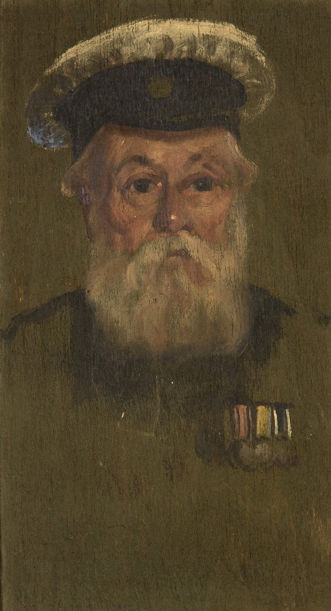 Portræt af W. H. McKegg, R.N., ca. 1920 (olie på panel) af George Edmund Butler