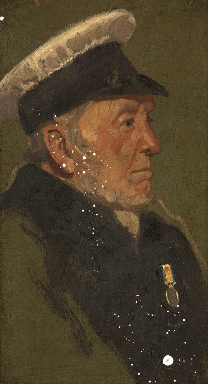 Portræt af W. Lavington, R.N., ca. 1920 (olie på panel) af George Edmund Butler