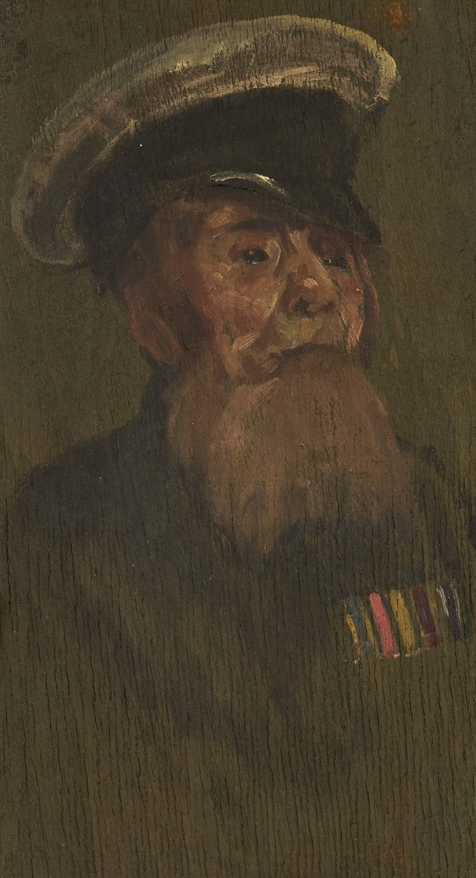 Portræt af W. Short, R.M.L.I., ca. 1920 (olie på panel) af George Edmund Butler