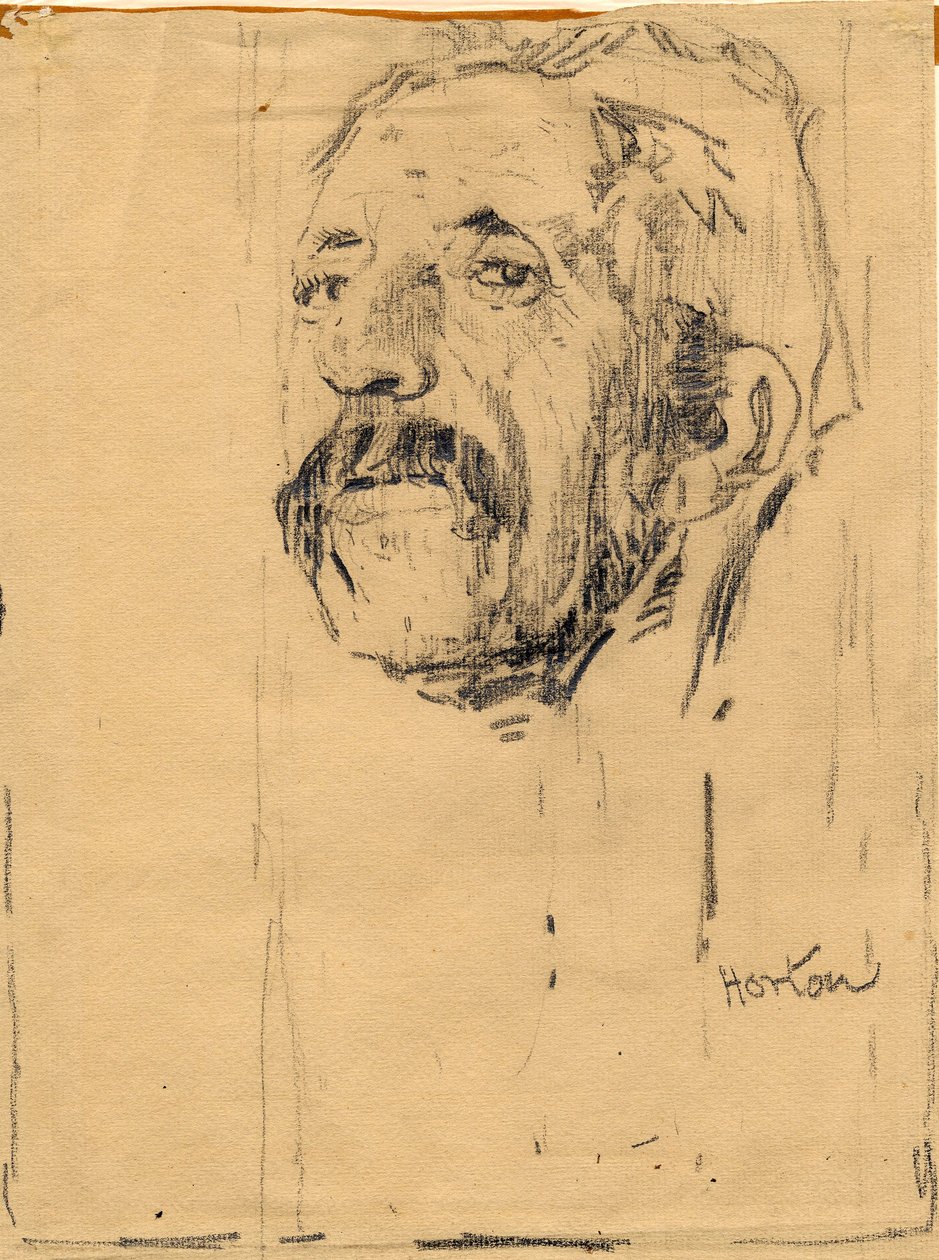 Barrett the Gardener (blyant på papir) af George Edward Horton
